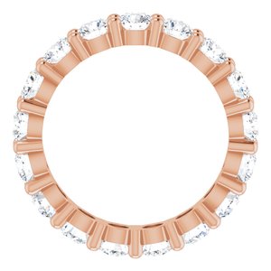 10K Rose Gold 4 CTW Lab-Grown Diamond Eternity Band Size 8.25