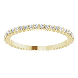 10K Yellow Gold 3/8 CTW Natural Diamond Eternity Band Size 8.25