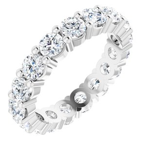 10K White Gold 4 CTW Natural Diamond Eternity Band Size 8.25