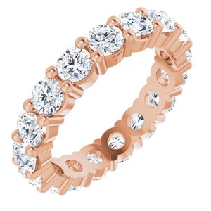 10K Rose Gold 4 CTW Lab-Grown Diamond Eternity Band Size 8.25