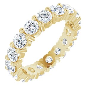 10K Yellow Gold 4 CTW Lab-Grown Diamond Eternity Band Size 8.25