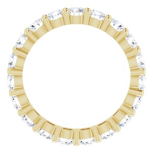10K Yellow Gold 2 7/8 CTW Natural Diamond Eternity Band Size 8.25