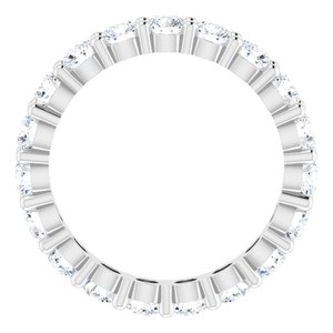 10K White Gold 2 7/8 CTW Natural Diamond Eternity Band Size 8.25