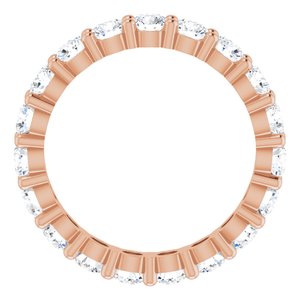 10K Rose Gold 2 7/8 CTW Natural Diamond Eternity Band Size 8.25
