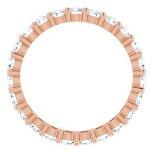 10K Rose Gold 1 5/8 CTW Natural Diamond Eternity Band Size 8.5