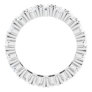 10K White Gold 6 1/3 CTW Natural Diamond Eternity Band Size 8.5