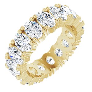 14K Yellow Gold 6 1/3 CTW Natural Diamond Eternity Band Size 8