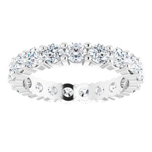10K White Gold 2 7/8 CTW Natural Diamond Eternity Band Size 8.25