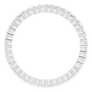 10K White Gold 7/8 CTW Lab-Grown Diamond Eternity Band Size 8.25