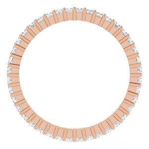 10K Rose Gold 7/8 CTW Lab-Grown Diamond Eternity Band Size 8.25