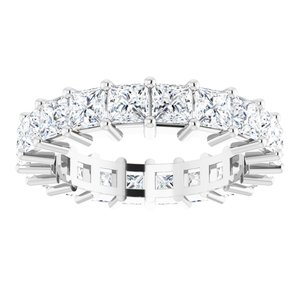 10K White Gold 5 CTW Lab-Grown Diamond Eternity Band Size 8.25
