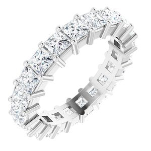 10K White Gold 4 1/4 CTW Natural Diamond Eternity Band Size 8.25