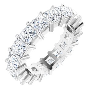 10K White Gold 7 1/5 CTW Lab-Grown Diamond Eternity Band Size 8.25