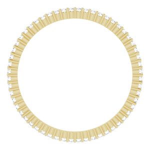 10K Yellow Gold 1/5 CTW Natural Diamond Eternity Band Size 8.5