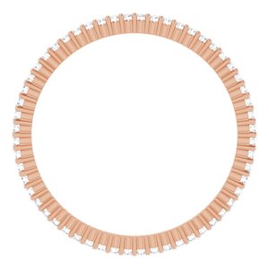 10K Rose Gold 1/5 CTW Lab-Grown Diamond Eternity Band Size 8.5