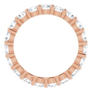 10K Rose Gold 2 7/8 CTW Natural Diamond Eternity Band Size 8.5