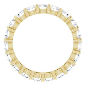 10K Yellow Gold 2 7/8 CTW Natural Diamond Eternity Band Size 8.5