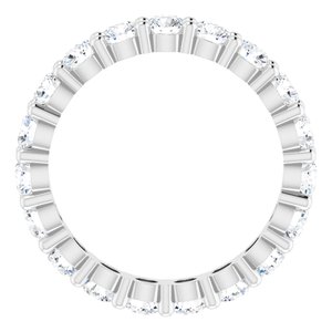 10K White Gold 2 7/8 CTW Natural Diamond Eternity Band Size 8.5