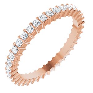 10K Rose Gold 3/4 CTW Natural Diamond Eternity Band Size 7.25