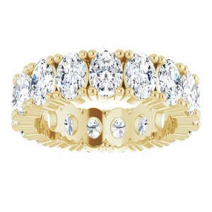 14K Yellow Gold 6 1/3 CTW Natural Diamond Eternity Band Size 8.5