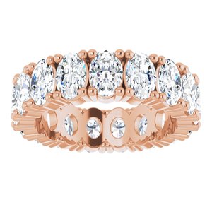 14K Rose Gold 6 3/4 CTW Lab-Grown Diamond Eternity Band Size 8.5