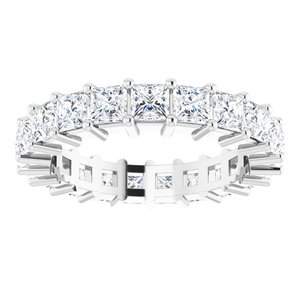 10K White Gold 4 1/4 CTW Natural Diamond Eternity Band Size 8.25