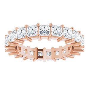 10K Rose Gold 4 1/4 CTW Natural Diamond Eternity Band Size 8.25