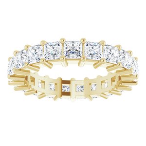 10K Yellow Gold 4 1/4 CTW Natural Diamond Eternity Band Size 8.25