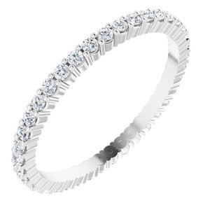 14K White Gold 1/2 CTW Lab-Grown Diamond Eternity Band Size 8.25