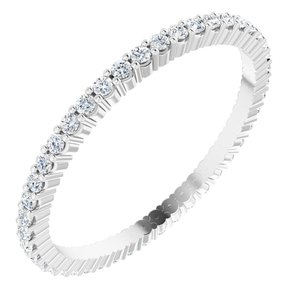 10K White Gold 3/8 CTW Lab-Grown Diamond Eternity Band Size 8.25