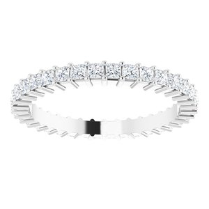 10K White Gold 1 1/4 CTW Natural Diamond Eternity Band Size 8.5