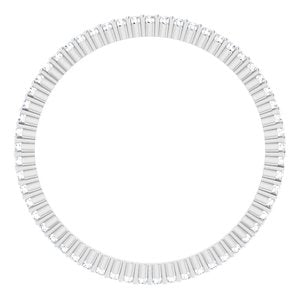 10K White Gold 1/5 CTW Lab-Grown Diamond Eternity Band Size 8.75
