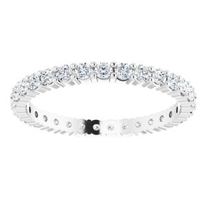 14K White Gold 9/10 CTW Lab-Grown Diamond Eternity Band Size 8.75