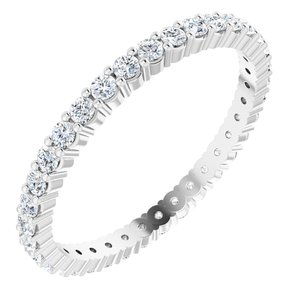 10K White Gold 3/4 CTW Lab-Grown Diamond Eternity Band Size 8.75