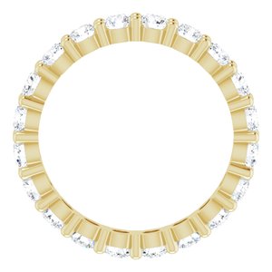 10K Yellow Gold 2 3/8 CTW Lab-Grown Diamond Eternity Band Size 8.75