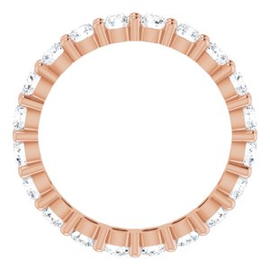 10K Rose Gold 2 3/8 CTW Lab-Grown Diamond Eternity Band Size 8.75