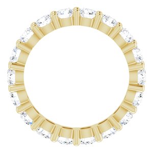10K Yellow Gold 4 1/3 CTW Natural Diamond Eternity Band Size 8.5