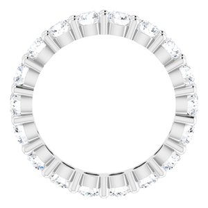 10K White Gold 4 1/3 CTW Natural Diamond Eternity Band Size 8.5