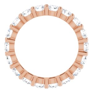 10K Rose Gold 4 1/3 CTW Natural Diamond Eternity Band Size 8.5