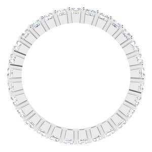 10K White Gold 2 CTW Natural Diamond Eternity Band Size 8.75