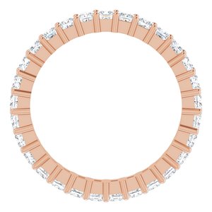 10K Rose Gold 2 CTW Natural Diamond Eternity Band Size 8.75