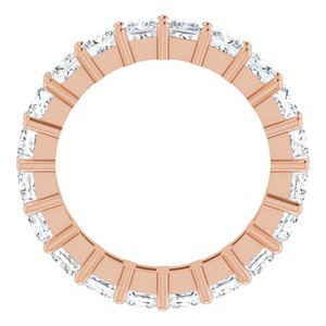10K Rose Gold 5 CTW Natural Diamond Eternity Band Size 8.25