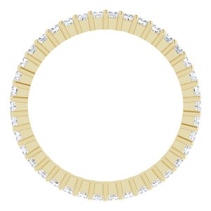 10K Yellow Gold 3/4 CTW Natural Diamond Eternity Band Size 7.25
