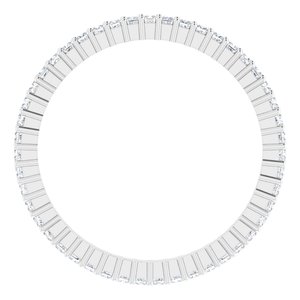 10K White Gold 5/8 CTW Natural Diamond Eternity Band Size 8.5