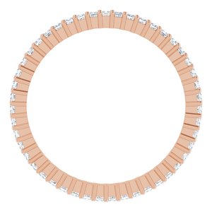 10K Rose Gold 5/8 CTW Natural Diamond Eternity Band Size 8.5