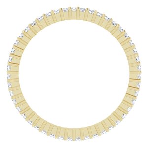 10K Yellow Gold 5/8 CTW Natural Diamond Eternity Band Size 8.5