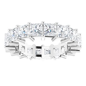 10K White Gold 7 1/5 CTW Lab-Grown Diamond Eternity Band Size 8.5