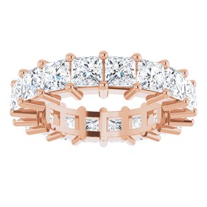 10K Rose Gold 7 1/5 CTW Natural Diamond Eternity Band Size 8.5