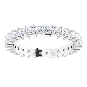 10K White Gold 2 CTW Lab-Grown Diamond Eternity Band Size 8.25