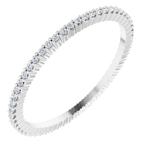 10K White Gold 1/5 CTW Lab-Grown Diamond Eternity Band Size 8.5